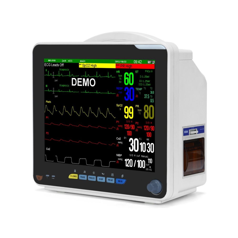 Multi-parameter ICU Patient Monitor 12.1" Standard 5 Parameters 